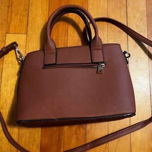 Faux leather brown purse